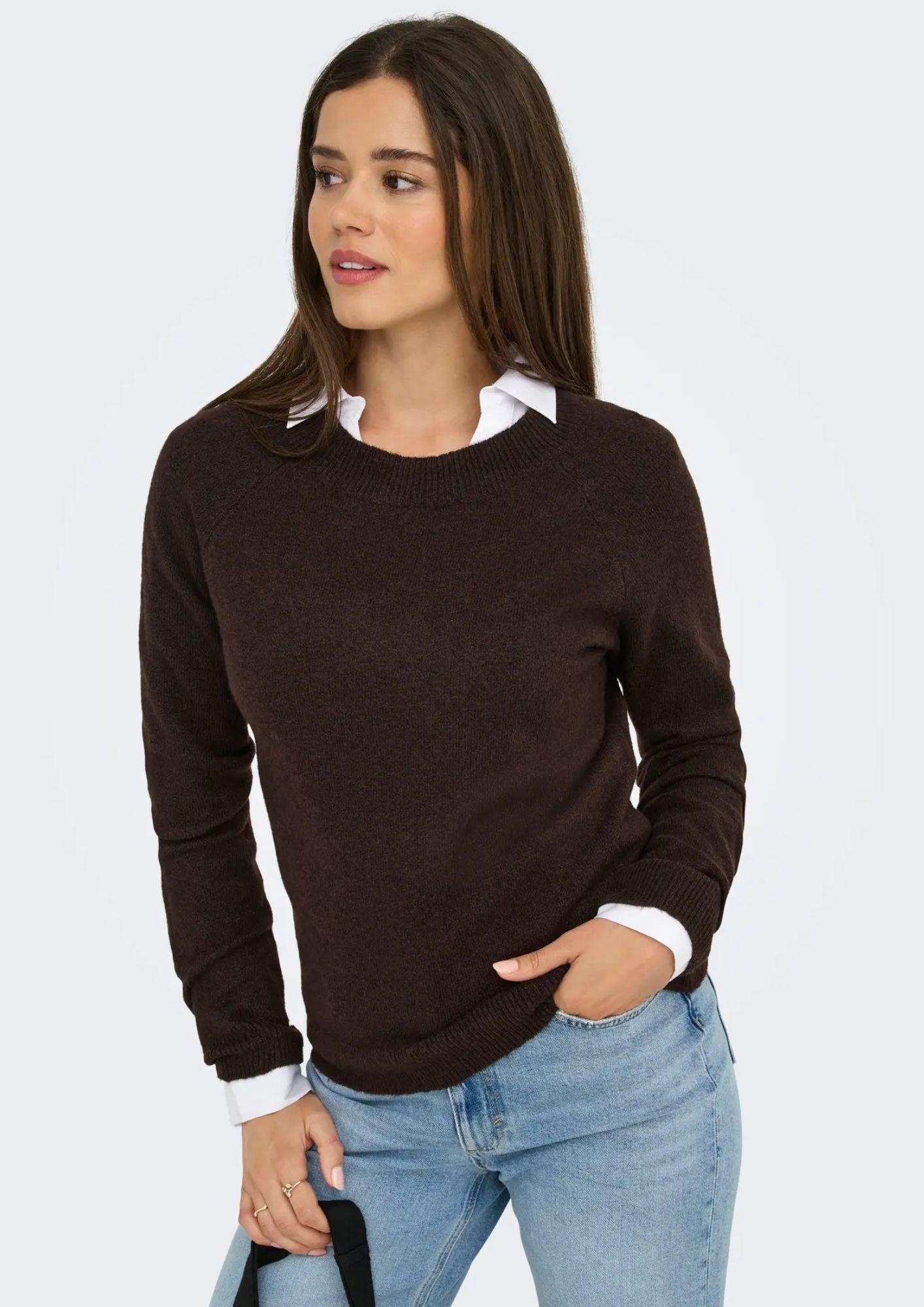 Only Pullover Donna Rica Cioccolato