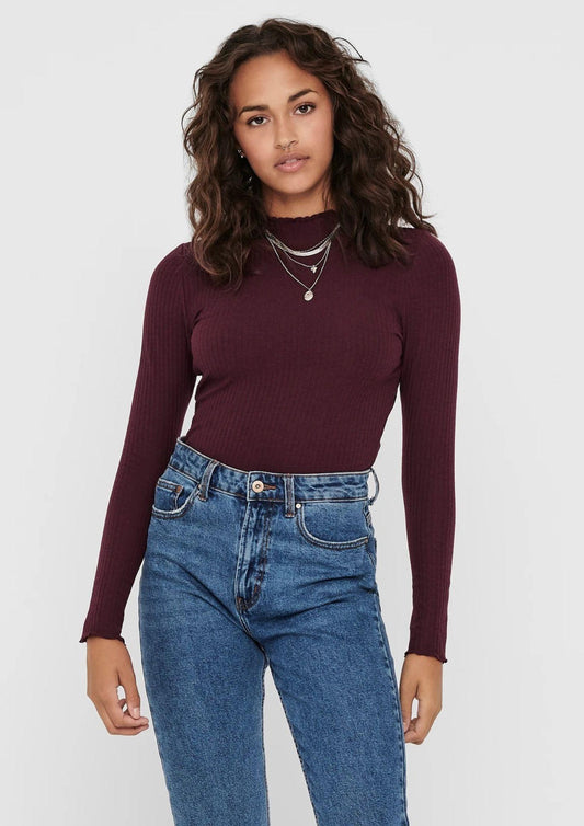 Only Top Donna Emma Bordeaux