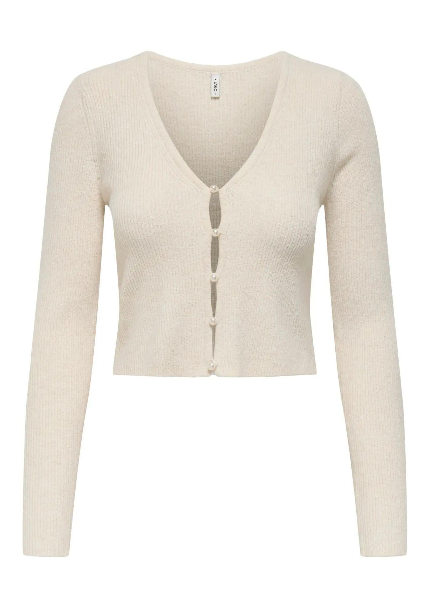 Only Cardigan In Maglia Donna Rica Beige