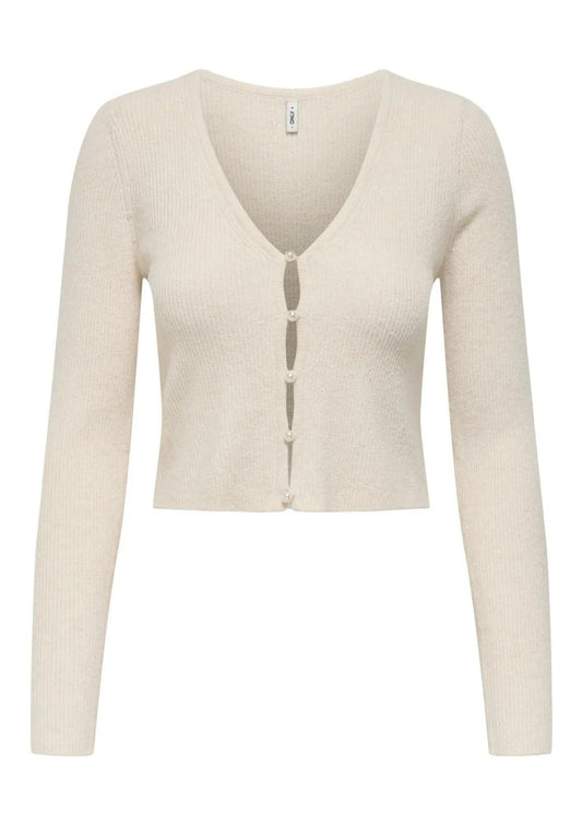 Only Cardigan In Maglia Donna Rica Beige