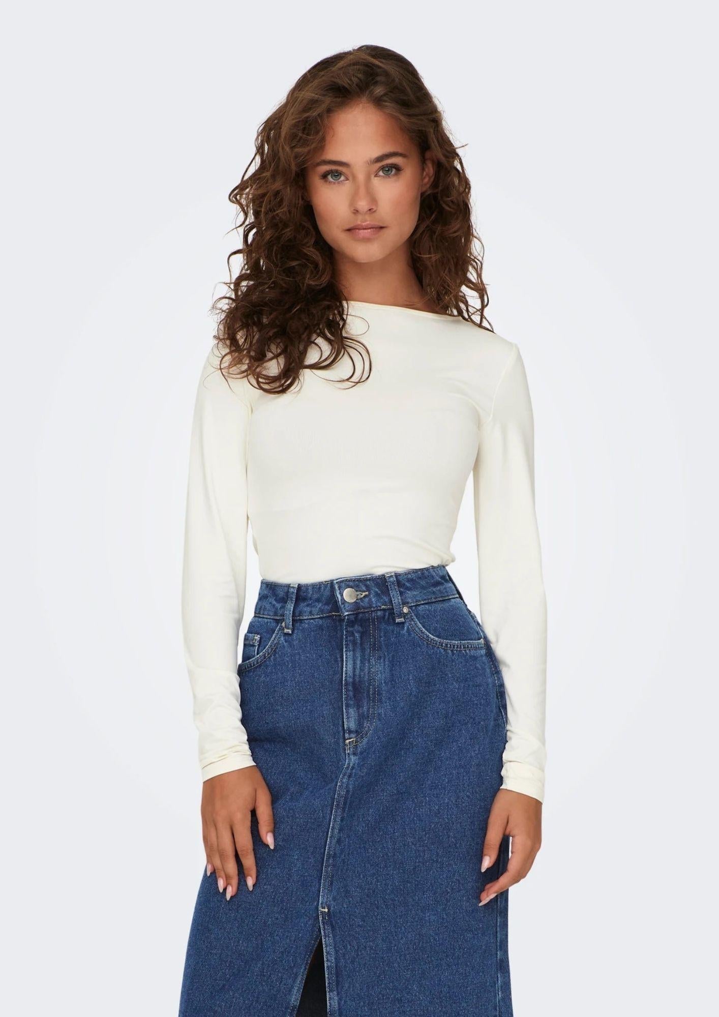 Top Donna Only Onlea Bianco