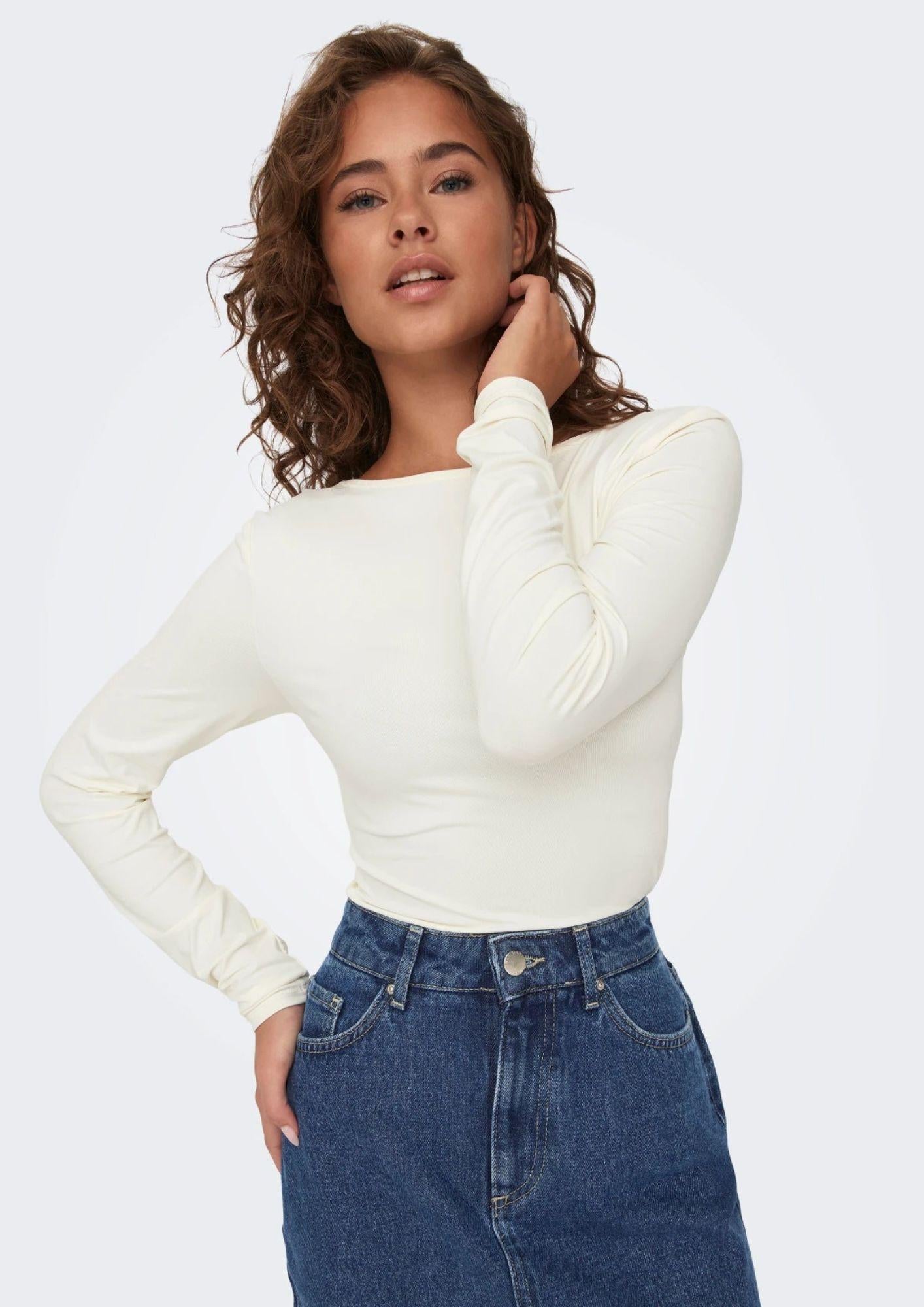 Top Donna Only Onlea Bianco