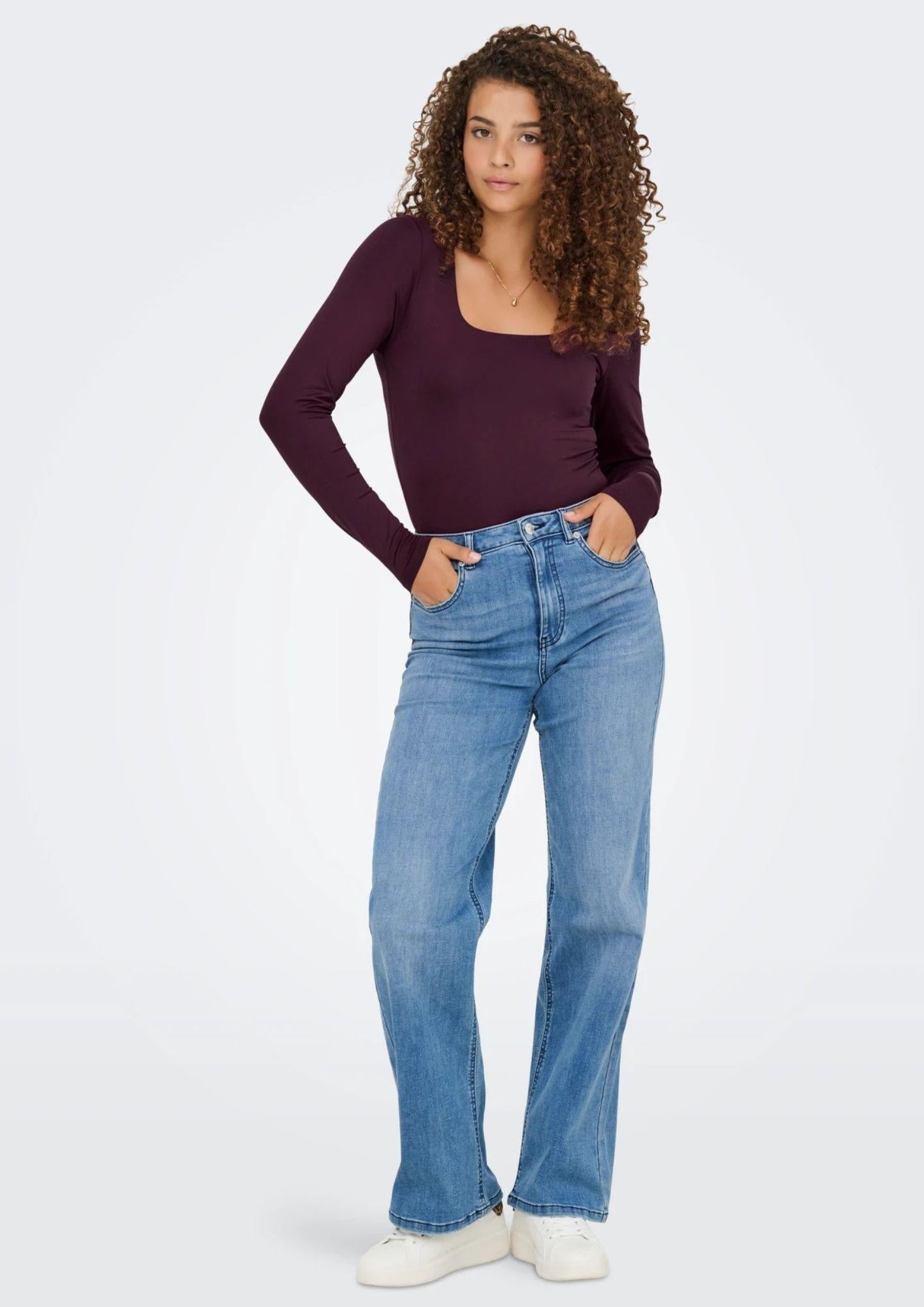 Top Donna Only Onlea Bordeaux