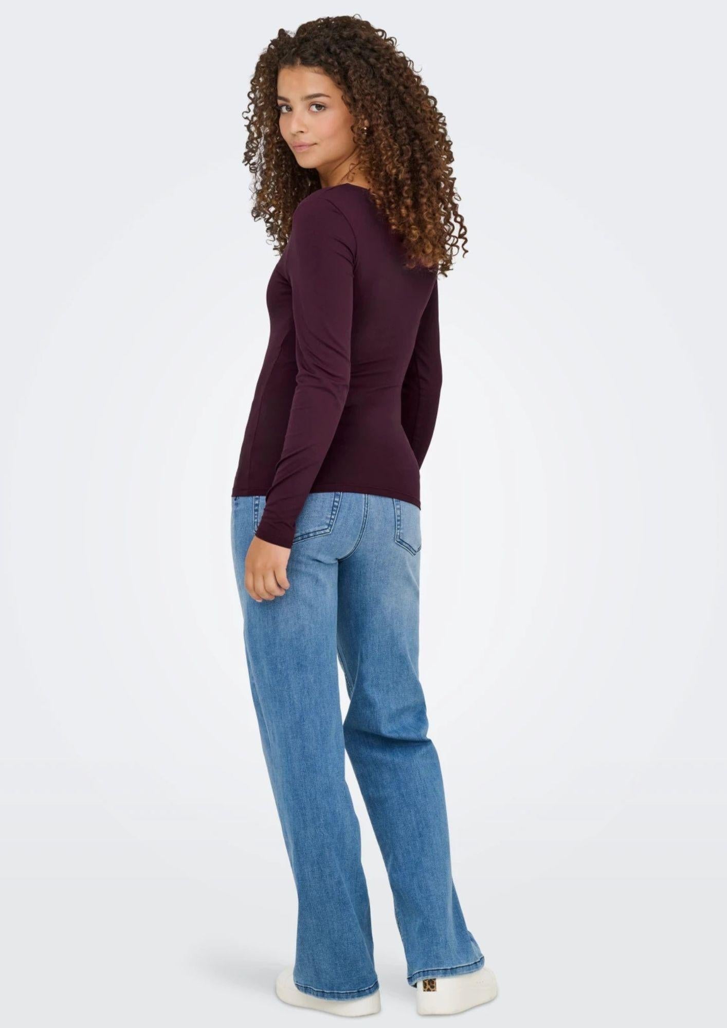 Top Donna Only Onlea Bordeaux