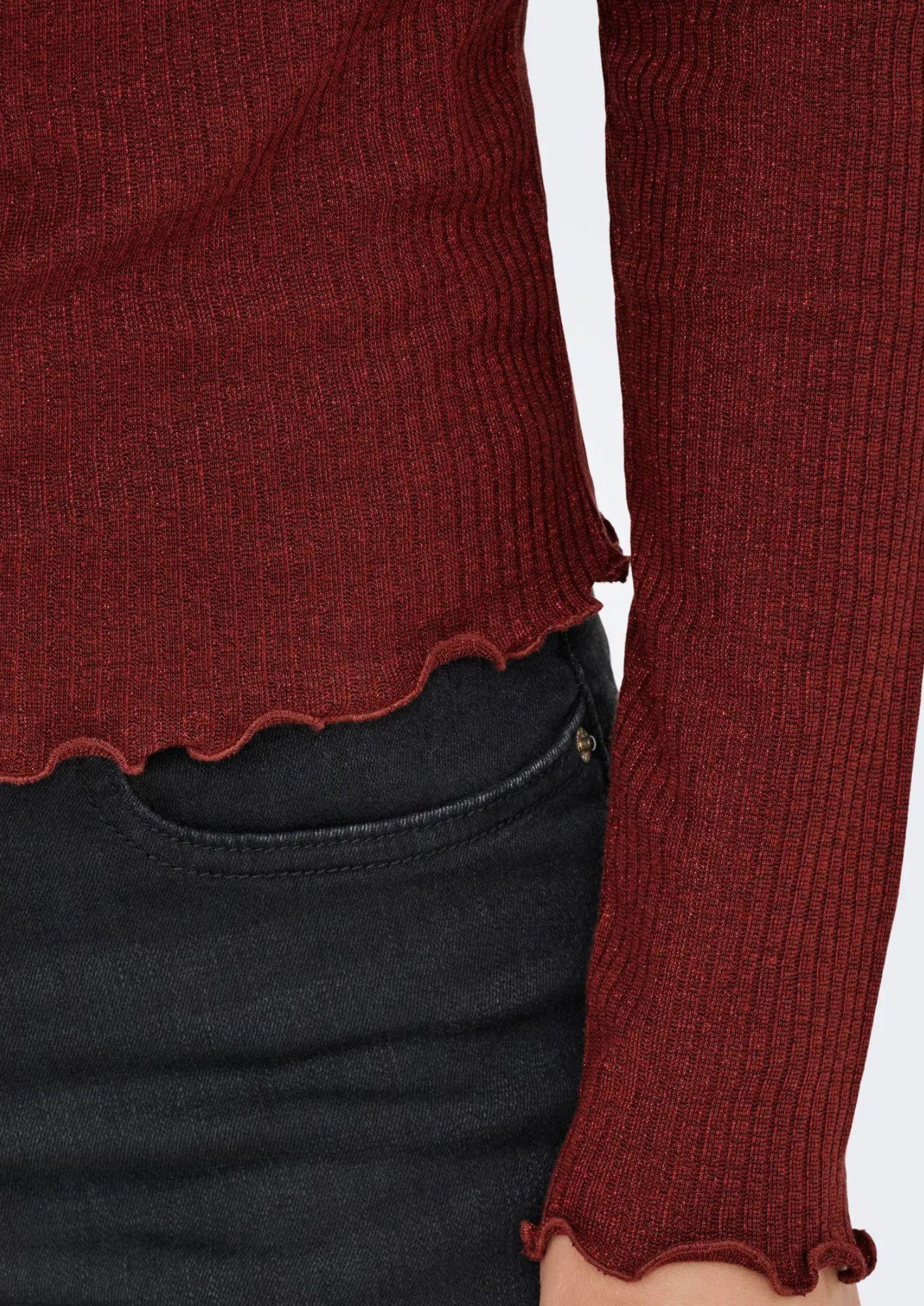 Top Donna Only Onlemma Rosso Bordeaux