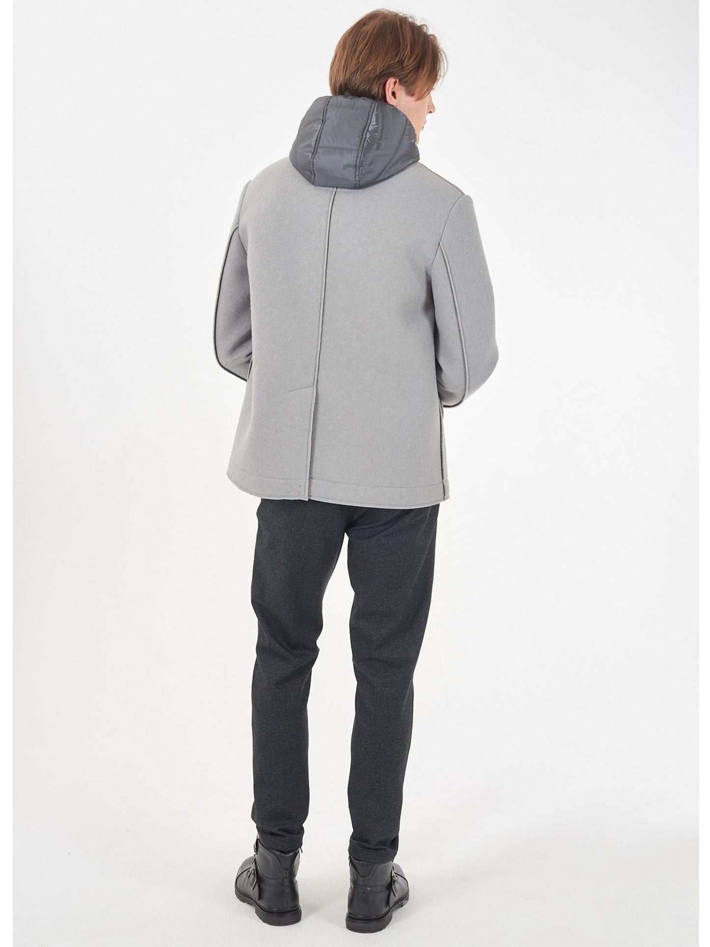 Yes Zee Giubbino Doppiopetto sfoderato Uomo Grigio Chiaro