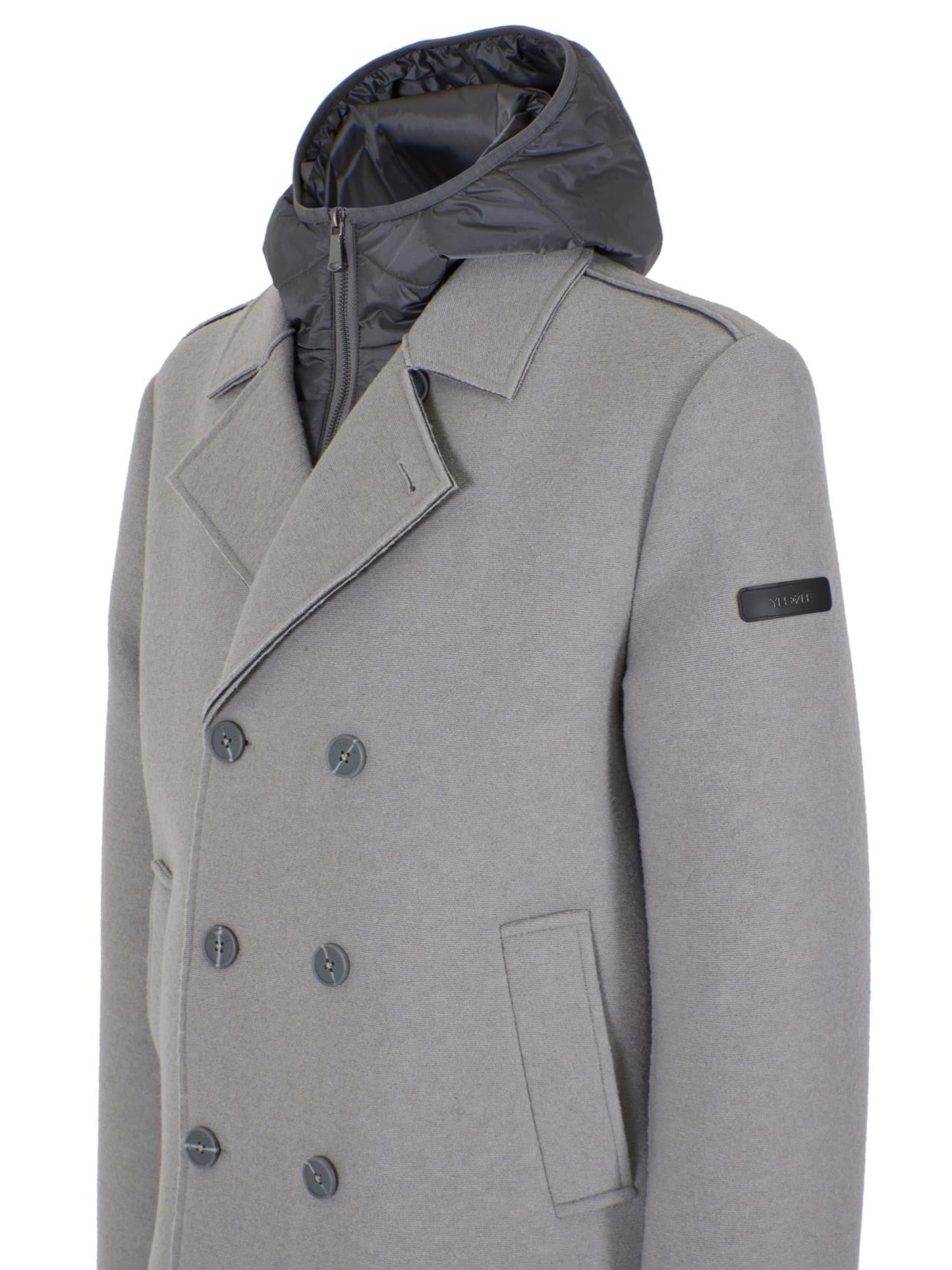 Yes Zee Giubbino Doppiopetto sfoderato Uomo Grigio Chiaro