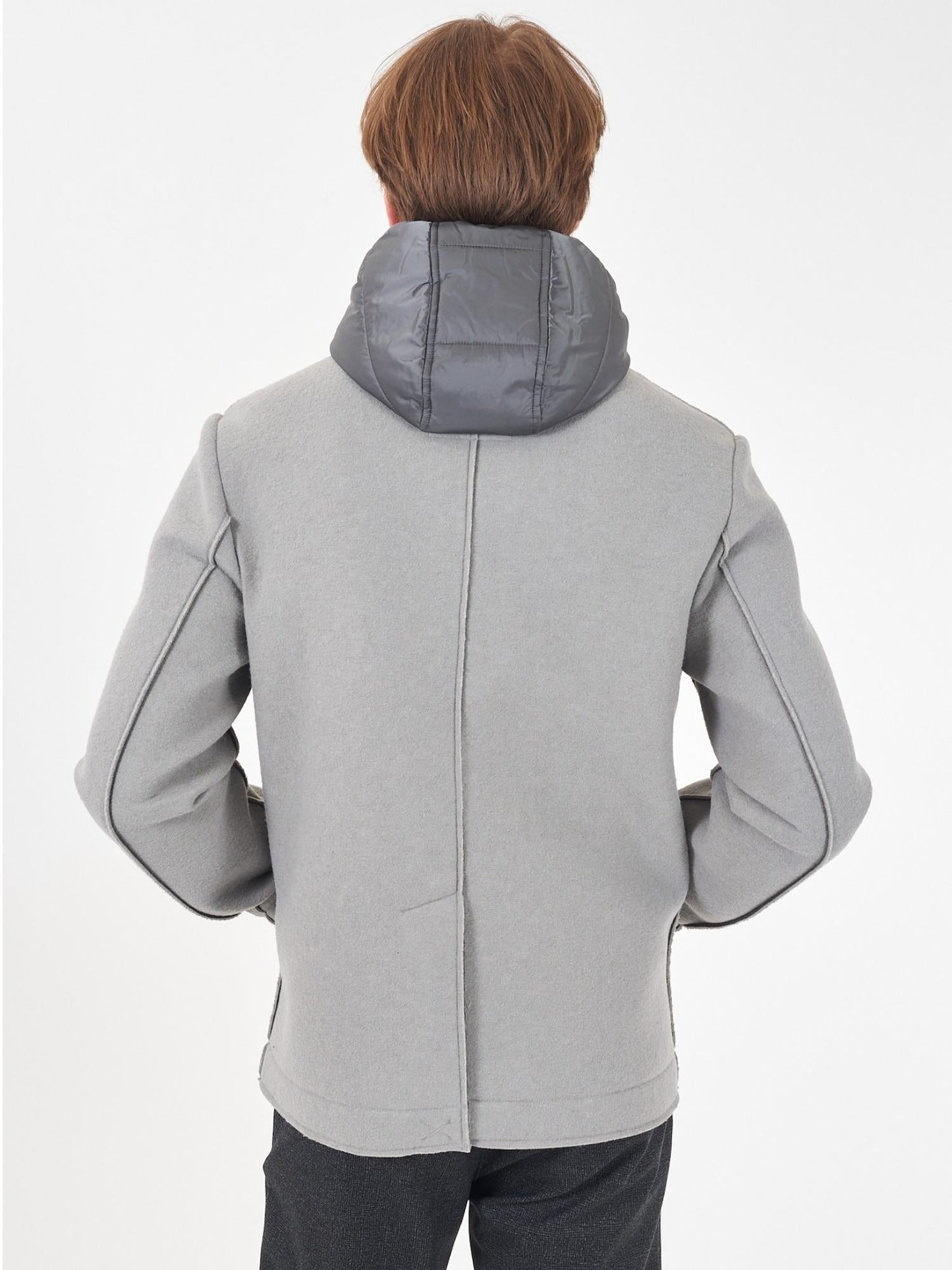 Yes Zee Giubbino Doppiopetto sfoderato Uomo Grigio Chiaro